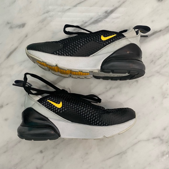 Nike Kids Black/Grey/Yellow Air 270 Size 11.5 - Picture 2 of 7